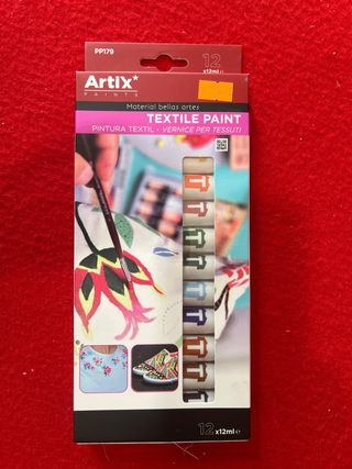 Pinturas textiles Artix 12 colores 