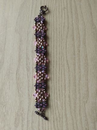 Braccialetto Perle Rosa e Marrone