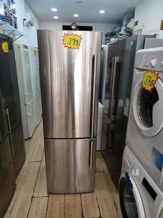 Nevera combi acero inoxidable