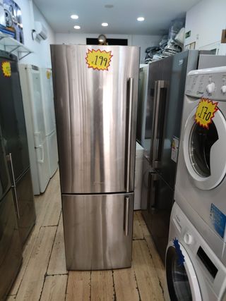 Nevera combi acero inoxidable