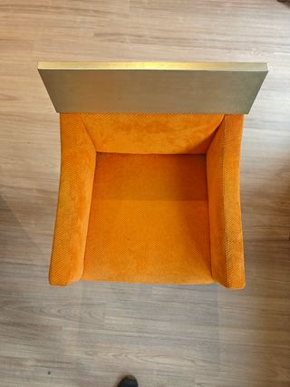 Juego de Sillas comedor - Naranja y Negro. 6+2.