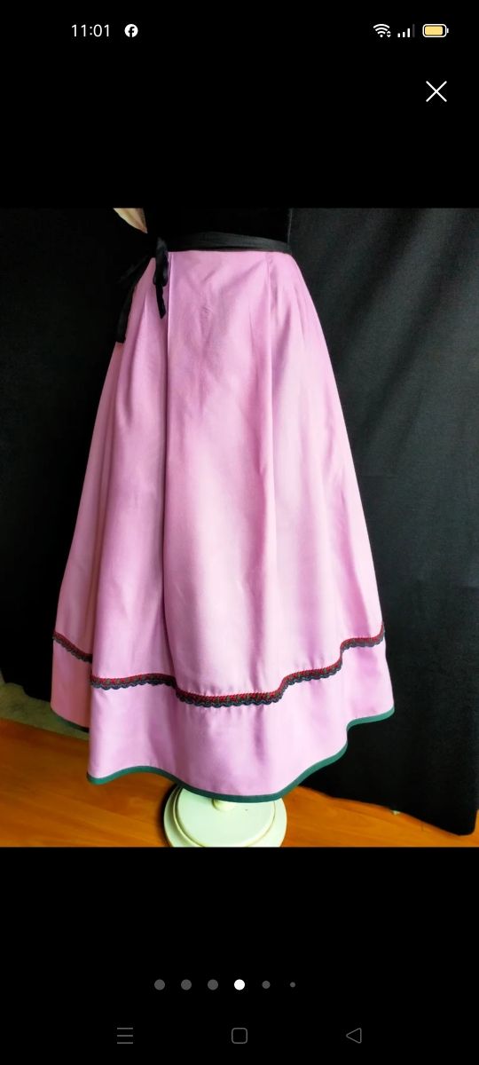 Falda y pañuelo vascas... hechos a mano