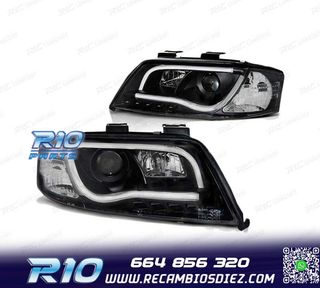 FAROS LED PARA AUDI A6 01-04 LUZ DIURNA NEGRO