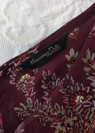Blusa top Massimo Dutti granate, burdeos, talla S