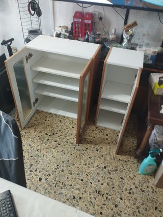 2 módulos madera - estanterías