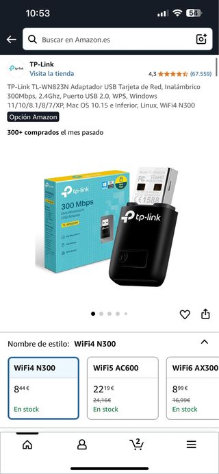 Adaptador Wifi TP-Link TL-WN823N
