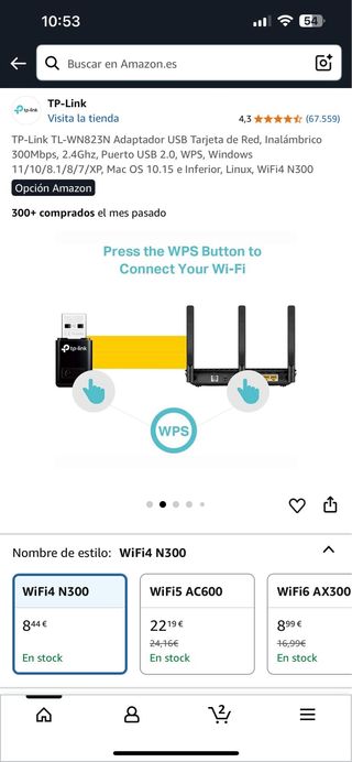 Adaptador Wifi TP-Link TL-WN823N