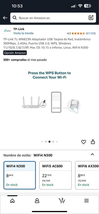 Adaptador Wifi TP-Link TL-WN823N