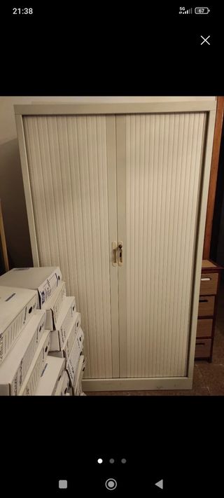Archivador metálico beige
