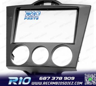 MARCO NEGRO BRILLO RADIO 2-DIN PARA MAZDA RX-8 03-08 AIRE AC