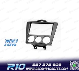 MARCO NEGRO BRILLO RADIO 2-DIN PARA MAZDA RX-8 03-08 AIRE AC