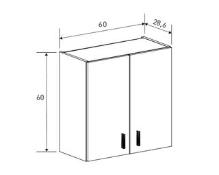  Mueble alto + bajo 2 puertas