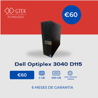Computer desktop Dell Optiplex 3040 D115