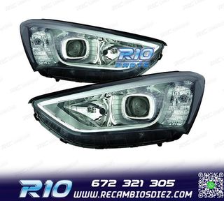 FAROS PARA HYUNDAI SANTA FE 13-17 LUZ DIURNA LED