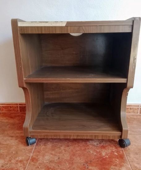 Mobile TV marrone - 2 ripiani