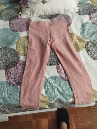 Leggings interior cepillado niña rosa T.104