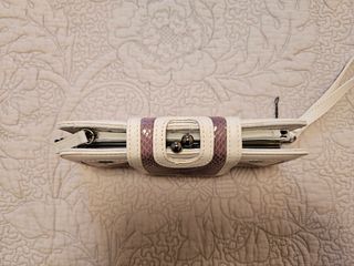 Cartera grande mujer - morada y blanca