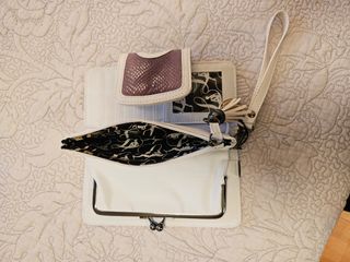 Cartera grande mujer - morada y blanca