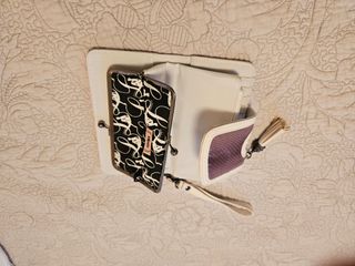 Cartera grande mujer - morada y blanca