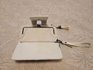 Cartera grande mujer - morada y blanca