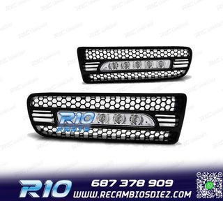 FAROS LUZ DIURNA PARA VOLKSWAGEN VW GOLF 4 LED 97-03 NEGRO