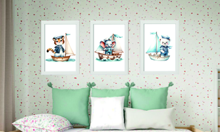 3 Cuadros infantiles náuticos