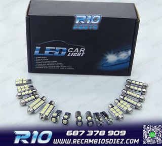 KIT 14 BOMBILLAS LED INTERIOR PARA VOLKSWAGEN VW TOURAN 1T1 