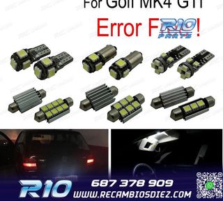 KIT 15 BOMBILLAS LED INTERIOR PARA VOLKSWAGEN VW GOLF 4 MK4 
