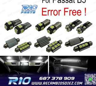 KIT 11 BOMBILLAS LED INTERIOR PARA VOLKSWAGEN VW VOLKSWAGEN 