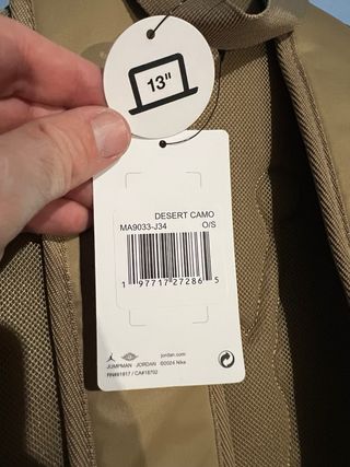 Mochila Nike air  Jordan Beige caqui nueva 