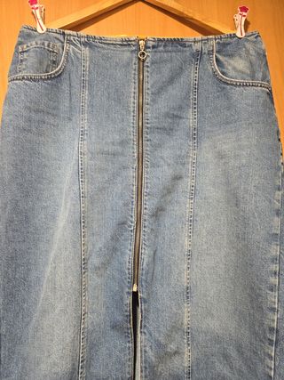 Falda ZARA vaquera midi