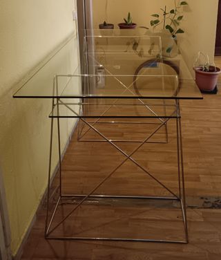 Mesa comedor de cristal 