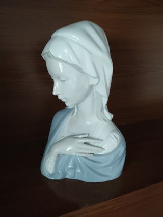Busto Virgen Lladró porcelana