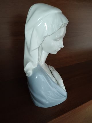 Busto Virgen Lladró porcelana