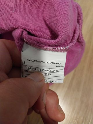 Sudadera niña 8 años - morado Rosa