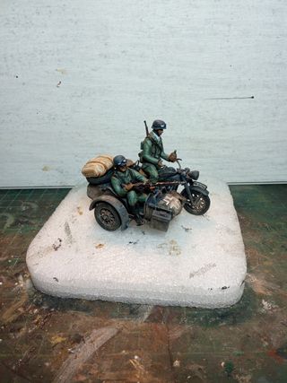 Motocicleta sidecar alemana 1:35