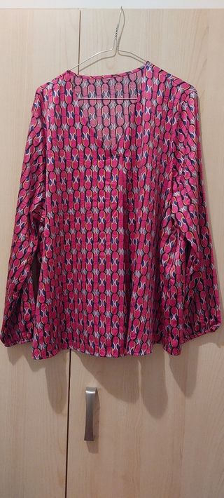 Camicia vintage rosa multicolor
