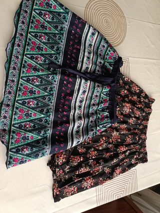 2 Faldas estampadas mujer S/M