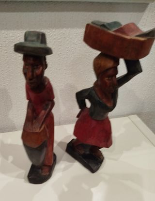 2 Figuras Artesanales Madera