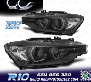 FAROS BMW F30 F31 LCI 15-18 LUZ DIURNA LED DRL NEGROS