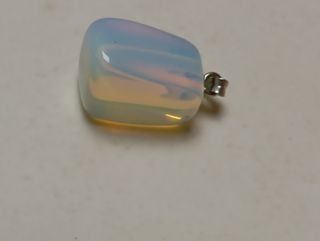 Colgante Opalita blanco-azul