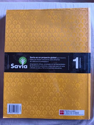Libro Matemáticas I. 1 Bachillerato. Savia, SM.