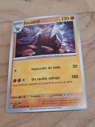 Carta Pokémon Excadrill - 040/071