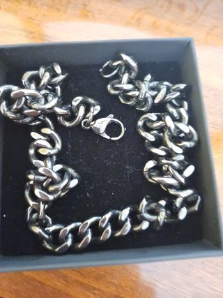 Collana acciaio nero nuova