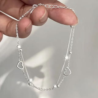 Pulsera chapada en doble capa de Plata de ley 925