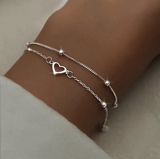 Pulsera chapada en doble capa de Plata de ley 925