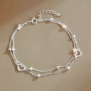 Pulsera chapada en doble capa de Plata de ley 925