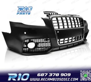 PARAGOLPES DELANTERO AUDI A4 B7 04-08 LOOK S LINE CROMO NEGR