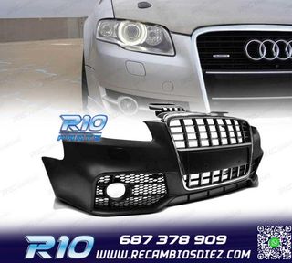 PARAGOLPES DELANTERO AUDI A4 B7 04-08 LOOK S LINE CROMO NEGR