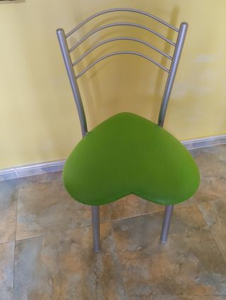 Sillas  cocina/comedor- Acero y polipiel